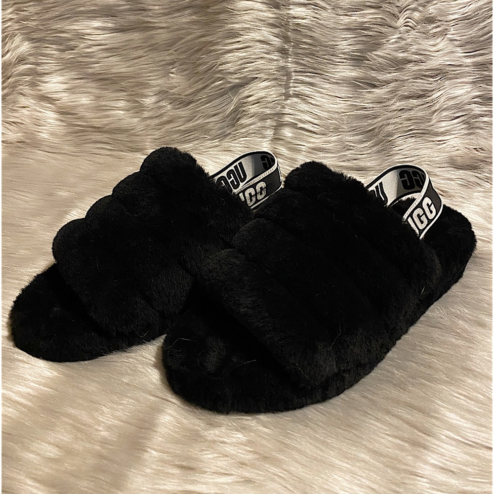 UGG Fluffy Platform Slippers